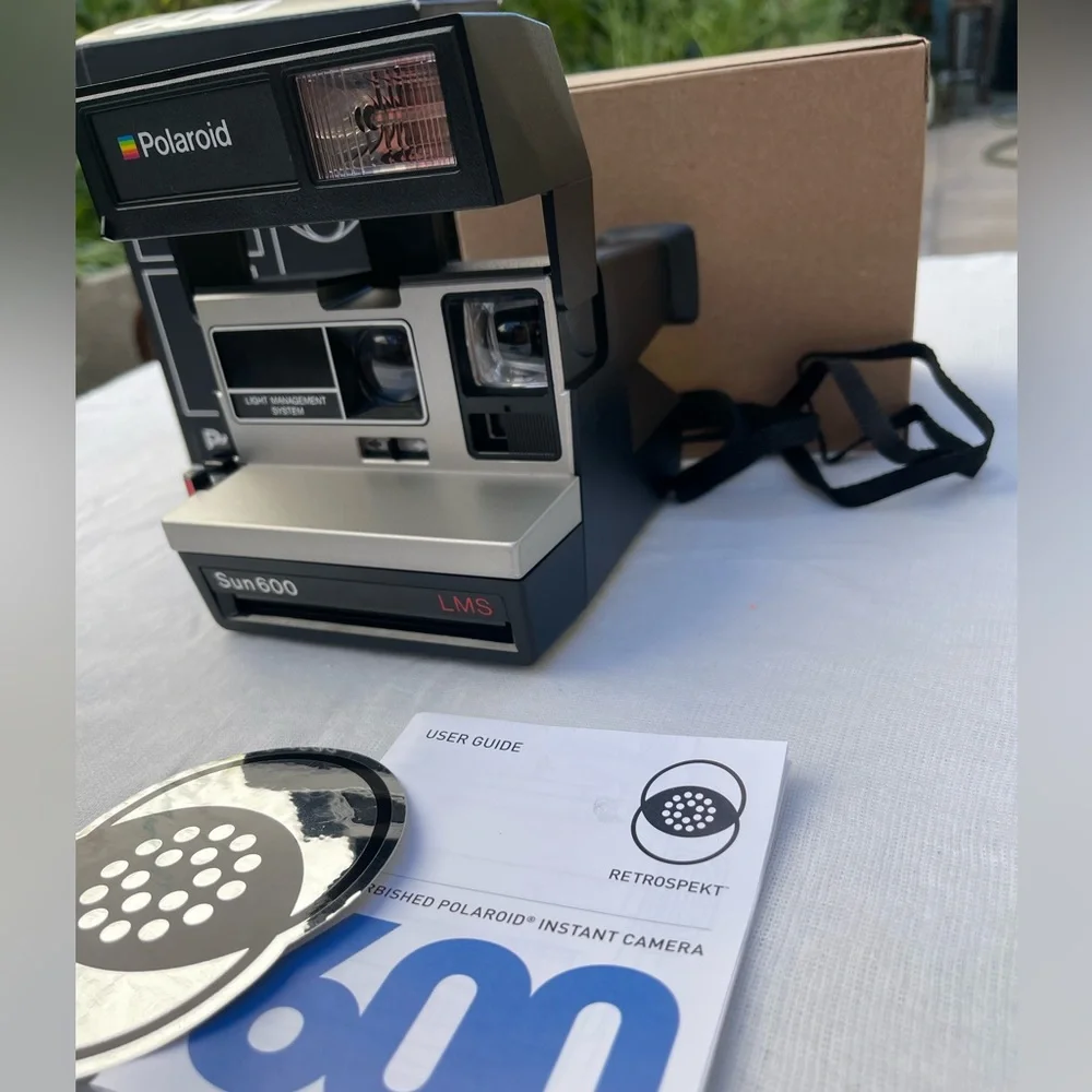 Vintage Polaroid 600 Camera Silver LMS Instant Film Camera